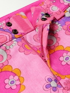 ERL - Straight-Leg Patchwork Cotton and TENCEL™ Lyocell-Blend Twill Down Trousers - Pink