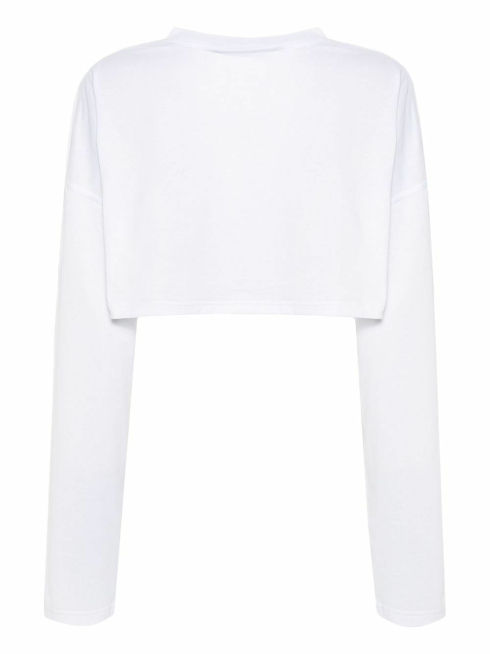 Y/Project White Logo-Appliqué Cropped T-Shirt