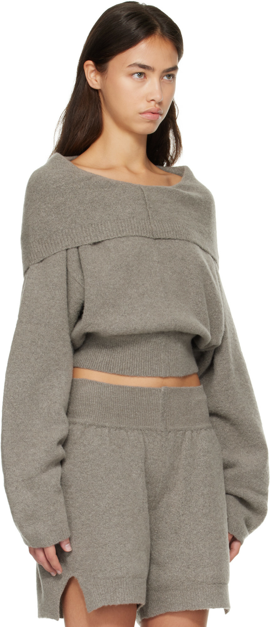 Rick Owens Gray Tower Pull Hoodie