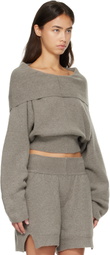 Rick Owens Gray Tower Pull Hoodie