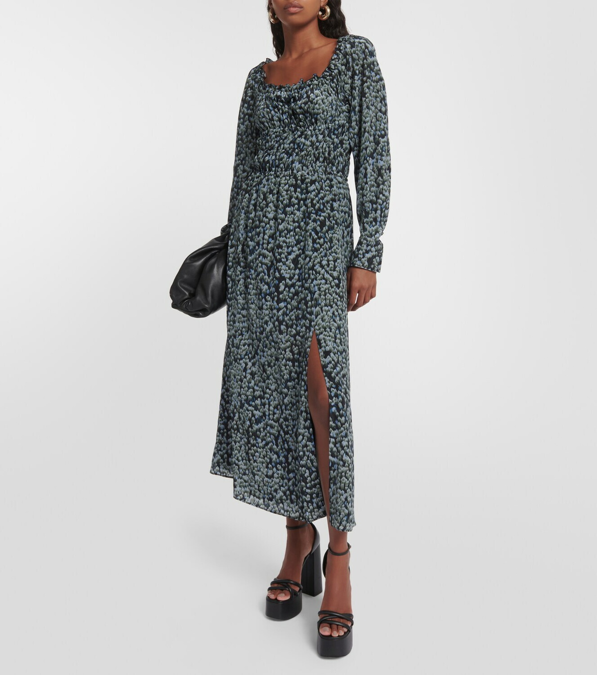 knee length dresses for ladies Lillian Convertible Midi Dress in Aquarelle Blue *FINAL SALE* main image 1