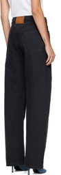Alexander Wang Black Float Hotfix Logo Fly Jeans