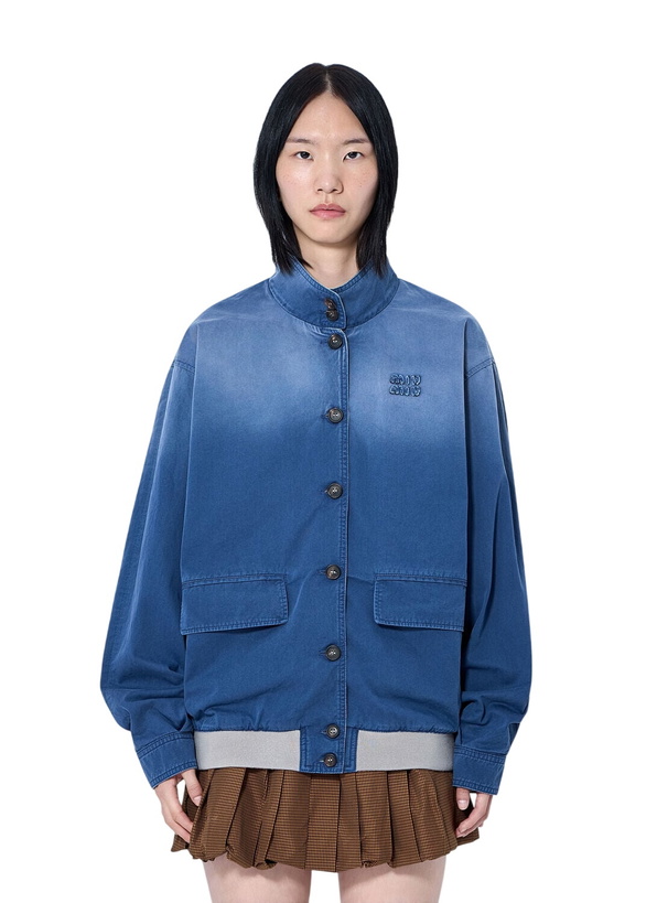 Photo: Miu Miu Old Washed Twill Blouson Jacket