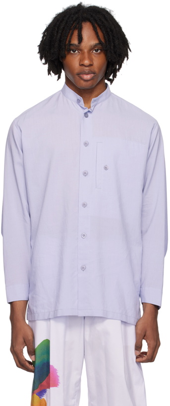 Photo: HOMME PLISSÉ ISSEY MIYAKE Purple Pocket Shirt