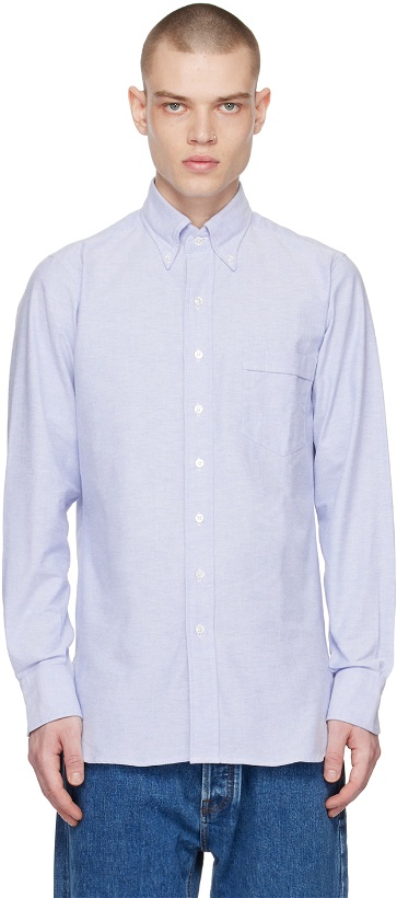 Photo: Drake's Blue Button-Down Shirt