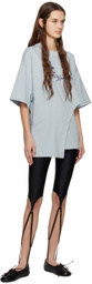 J KOO Blue Asymmetric T-Shirt