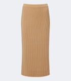 Jardin des Orangers Virgin wool and cashmere midi skirt