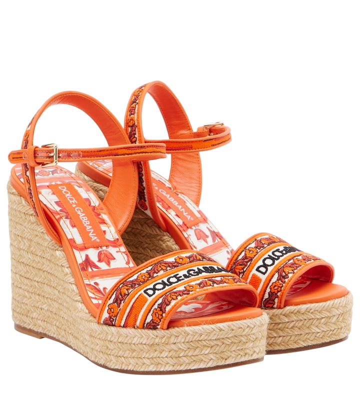 Photo: Dolce&Gabbana Floral embroidered espadrille wedges