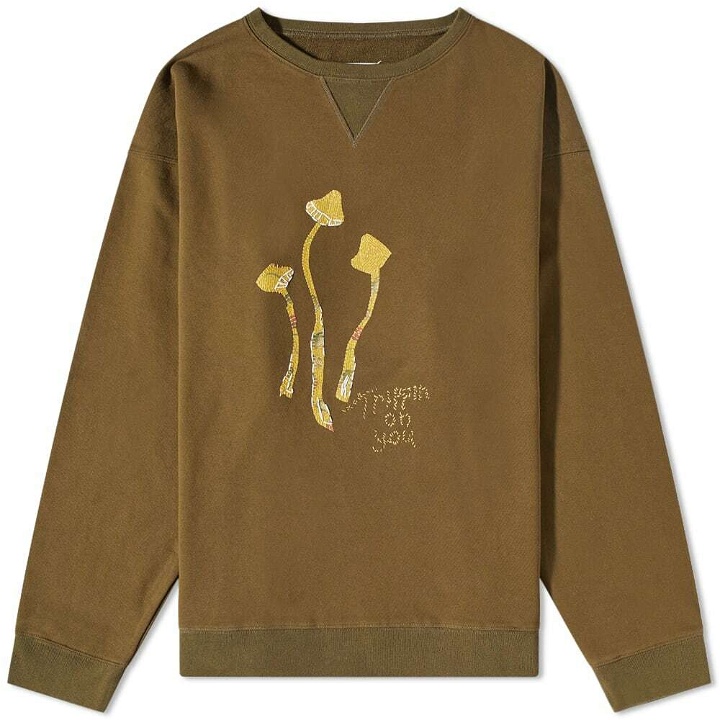 Photo: Maison Margiela Men's Trippin' On You Crew Sweat in Military Olive