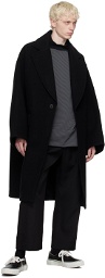 Fumito Ganryu Black Chesterfield Coat