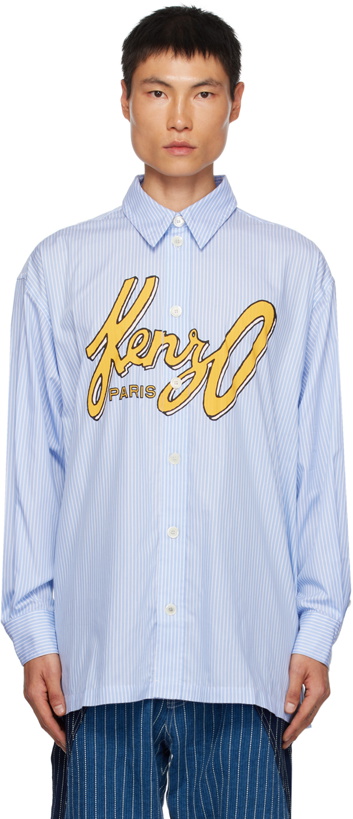 Photo: Kenzo Blue Kenzo Paris Printed Shirt