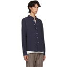 Editions M.R Blue and Black Check Oxford Shirt
