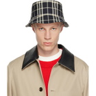 Burberry Black Check Cotton Bucket Hat