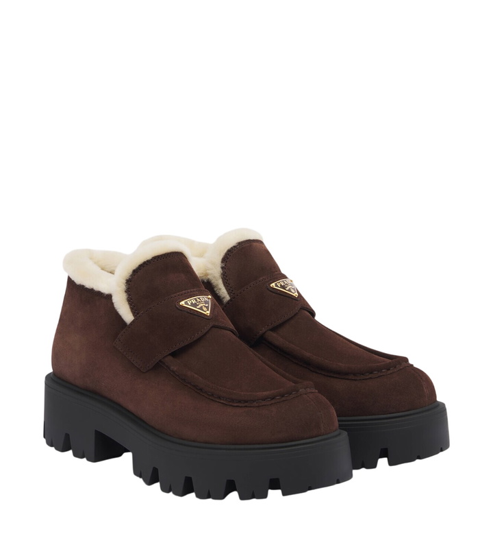Photo: Prada Shearling-lined suede ankle boots