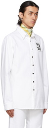 Raf Simons White & Grey Denim Slim Fit Shirt