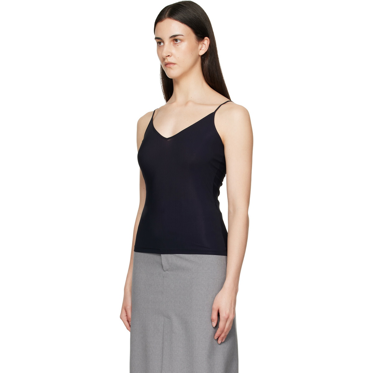 Jil Sander Black Jersey Tank Top