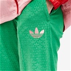 Adidas Women's Adicolor 70s Velour Pant in Green