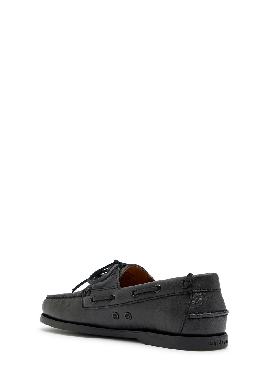 Polo Ralph Lauren Merton Grained Leather Loafers Black