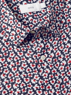 ONIA - Samuel Floral-Print Linen-Chambray Shirt - Blue