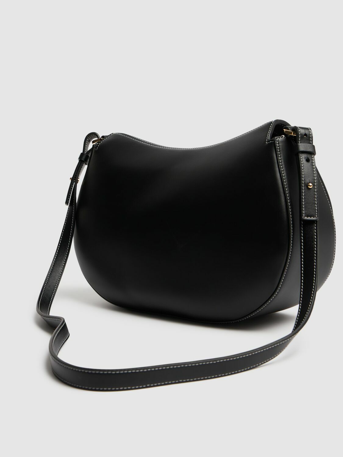VALENTINO GARAVANI Saddle Logo Leather Shoulder Bag