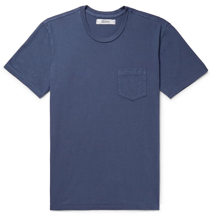 Photo: Freemans Sporting Club - Cotton-Jersey T-Shirt - Storm blue