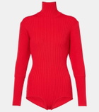 Magda Butrym Ribbed-knit turtleneck bodysuit