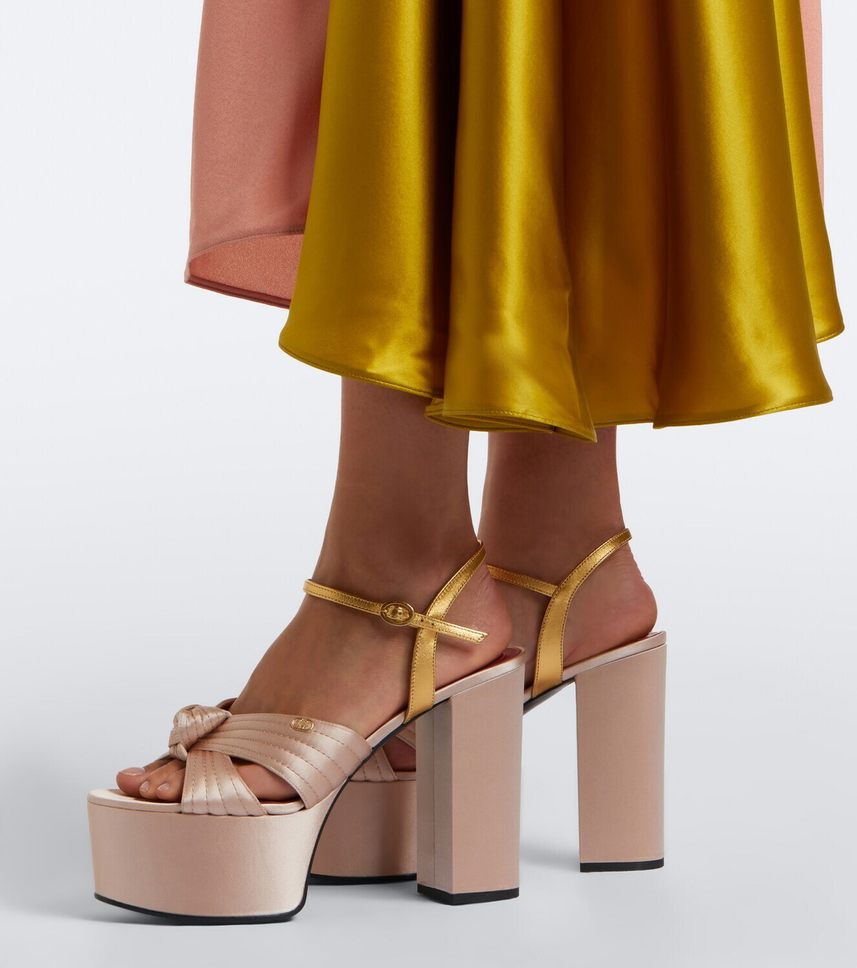 Valentino Garavani Crasher satin platform sandals