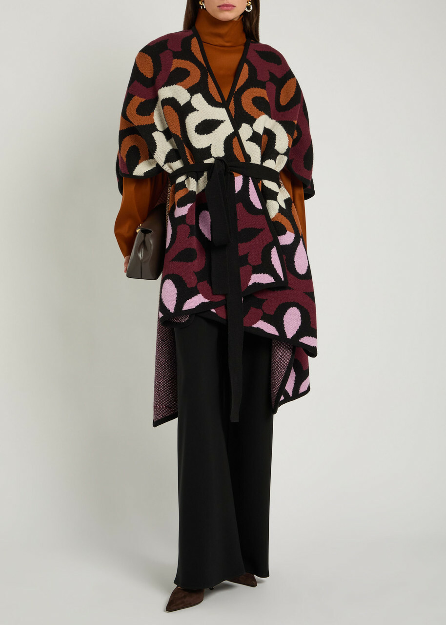 LA Double J Maiolika Patterned Wool Robe - Multicoloured - One Size