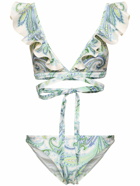 ZIMMERMANN Ottie Lycra Wrap Ruffled Bikini Set