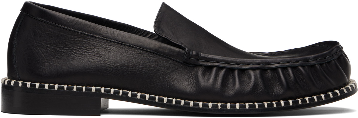 Dries Van Noten Black Leather Loafers