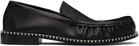 Dries Van Noten Black Leather Loafers