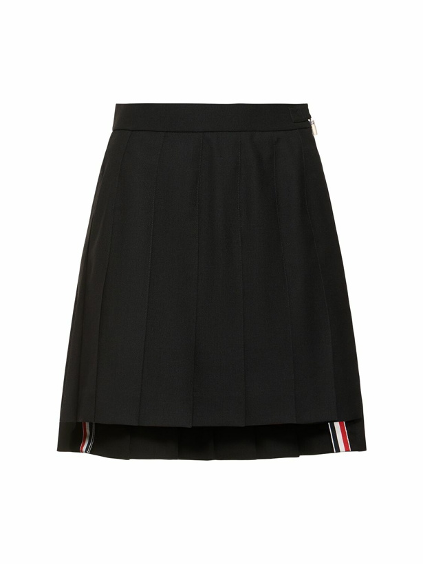 Photo: THOM BROWNE Pleated Drop Back Mini Skirt