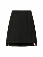 THOM BROWNE Pleated Drop Back Mini Skirt