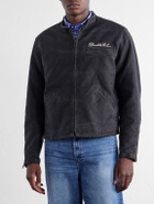 RRL - Logo-Embroidered Cotton Bomber Jacket - Black