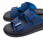 Alexander McQueen Men's Transparent Hybrid Sandal Sneakers in Electric Blue