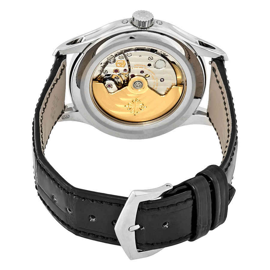 Patek Philippe Complications Moon Phases Annual Calendar Automatic Blue Sunburst Dial Mens Watch 5205G-013