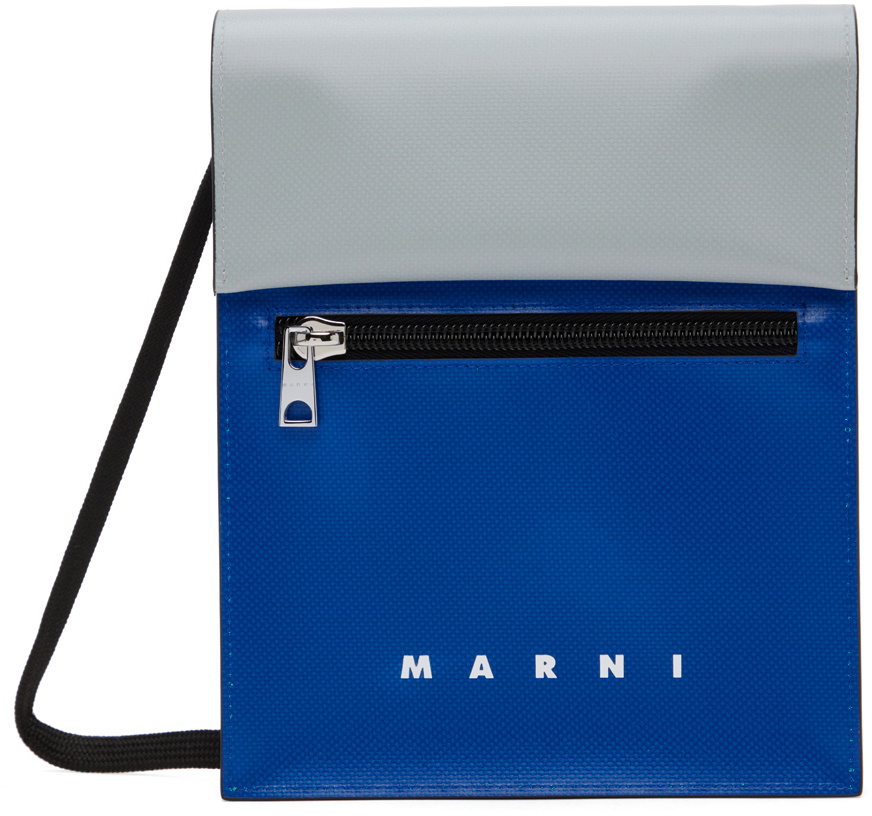 Marni Silver & Blue Tribeca Messenger Bag Marni