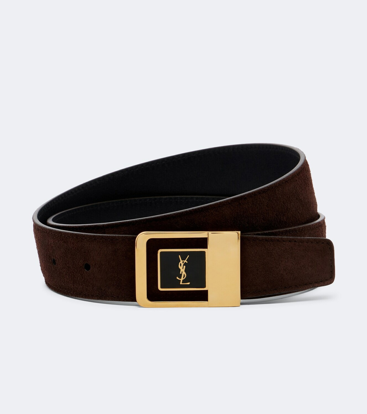 Saint Laurent Cassandre suede belt