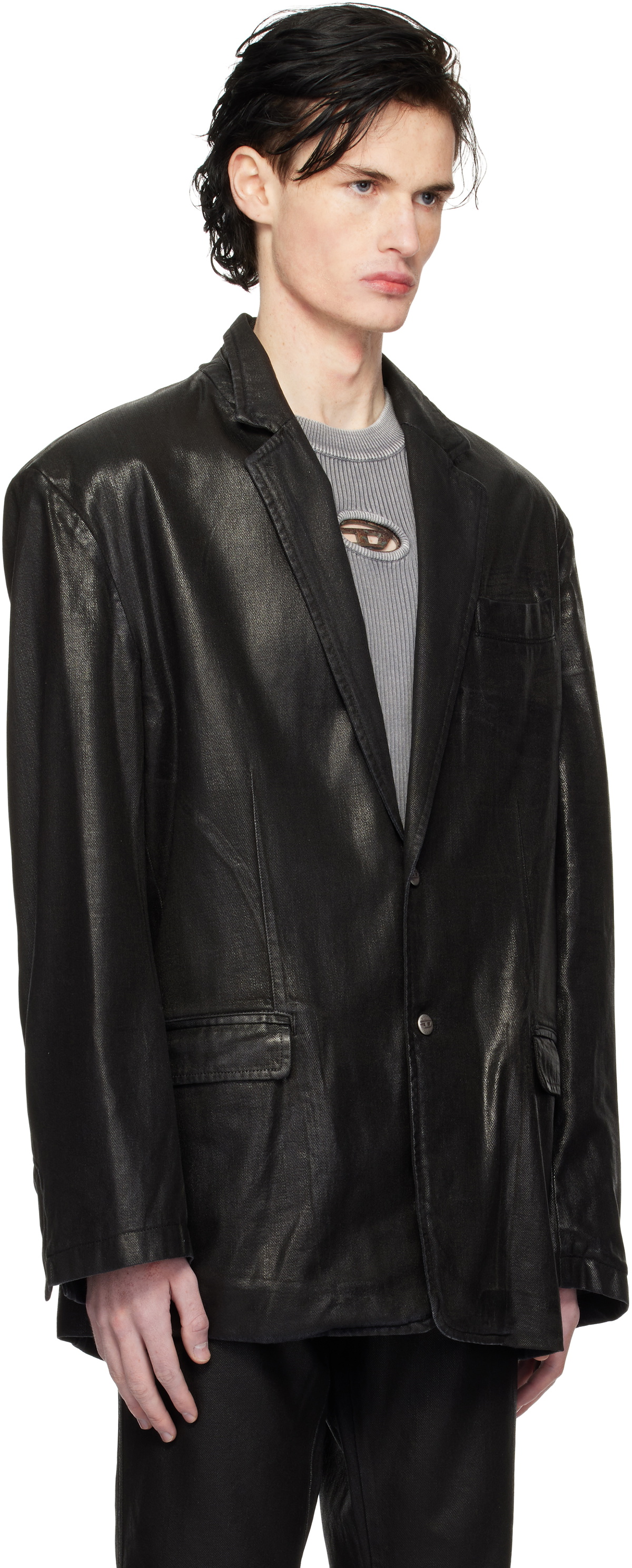 Diesel Black D-Bla Denim Blazer