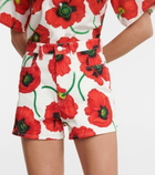 Kenzo - Floral high-rise cotton denim shorts