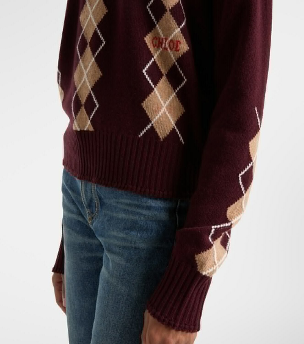 Chloé Argyle wool and cashmere sweater