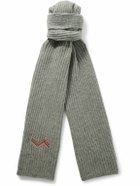 Missoni - Logo-Embroidered Ribbed Wool Scarf