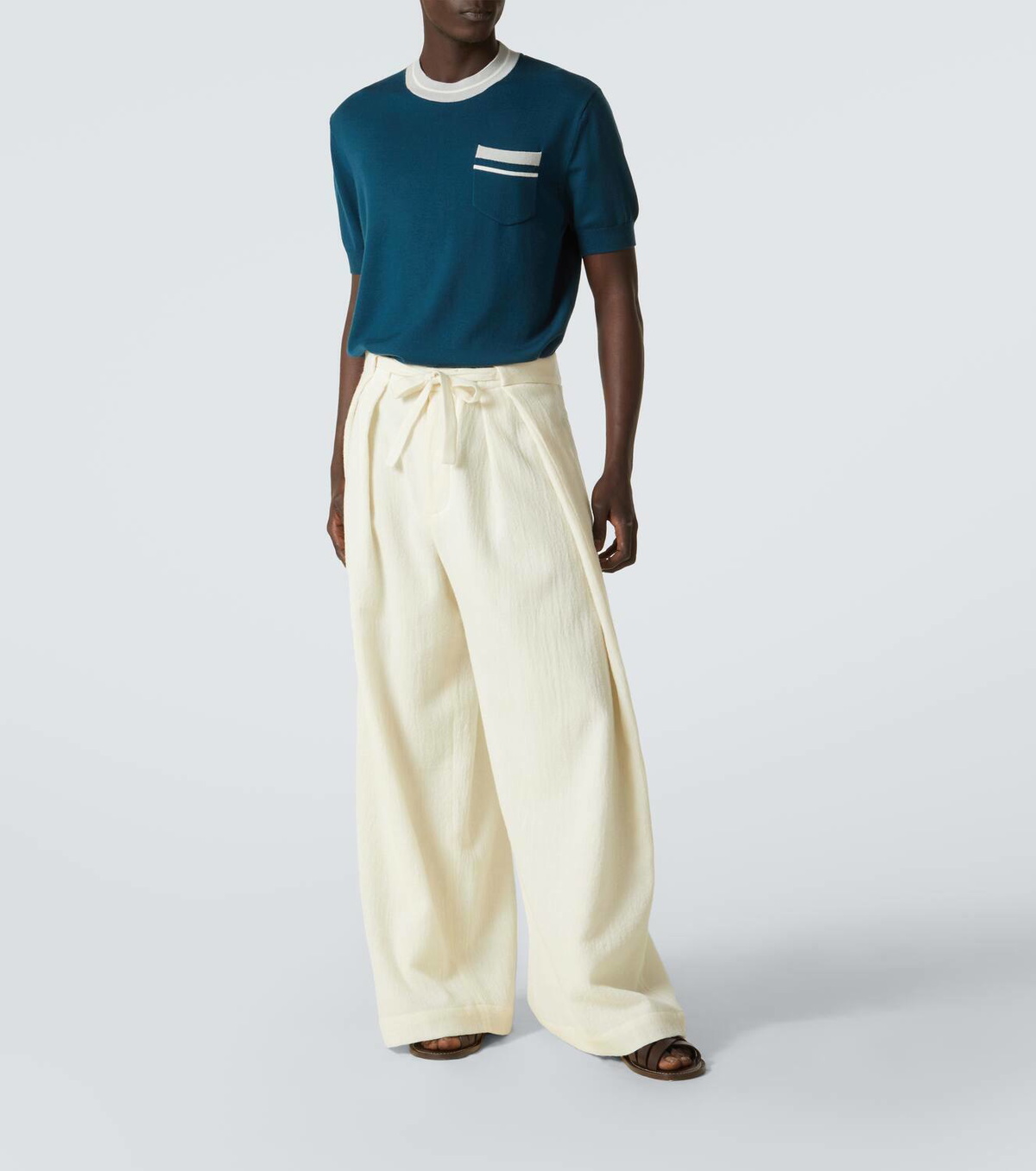 King & Tuckfield Knitted wool T-shirt