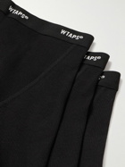 WTAPS - Three-Pack Ribbed Cotton-Blend Boxer Briefs - Black