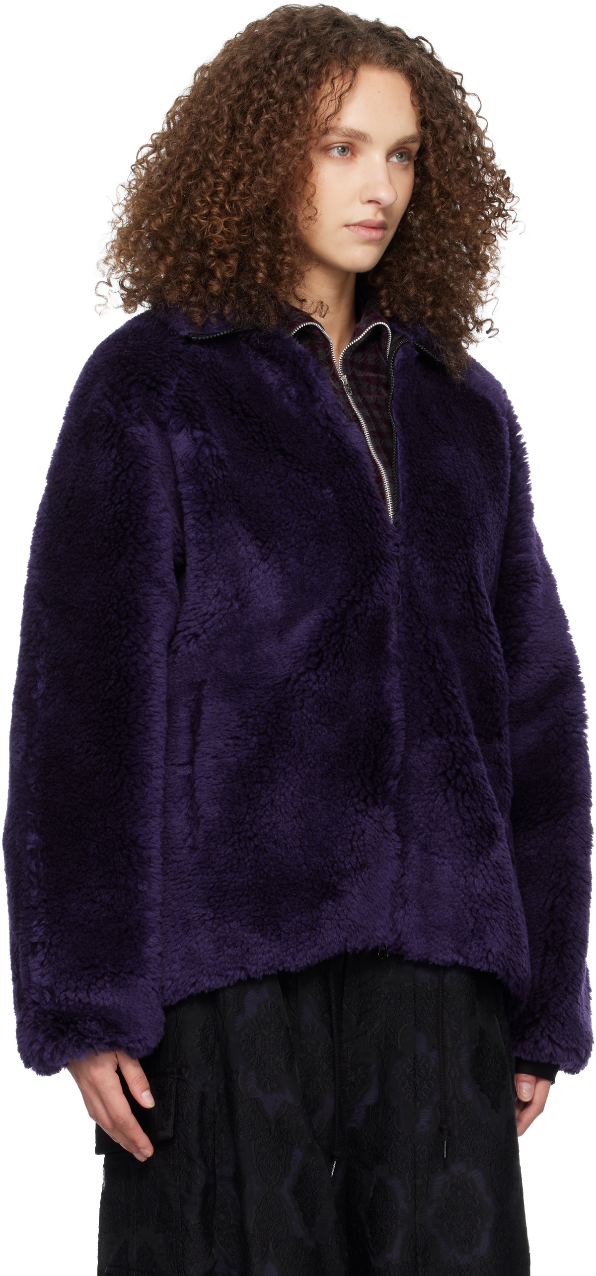 NEEDLES Purple Fleece Jacket