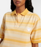 Prada Striped cotton piqué minidress