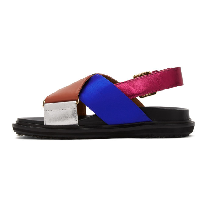 Marni Multicolor Patchwork Fussbet Sandals Marni