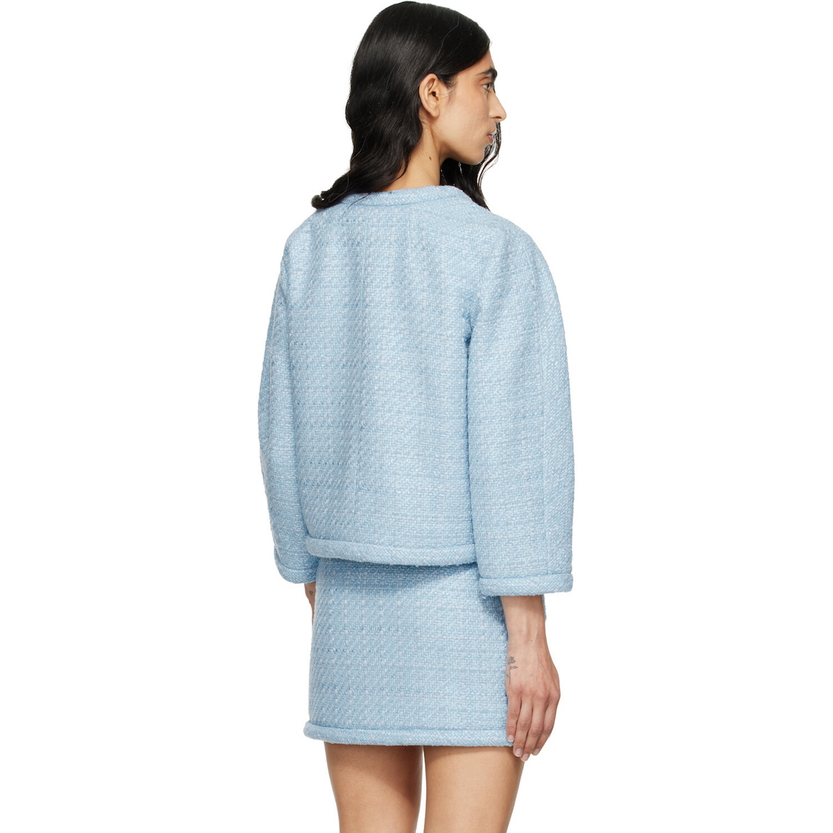 Marc Jacobs Blue 'Pop J Marc' Tweed Jacket