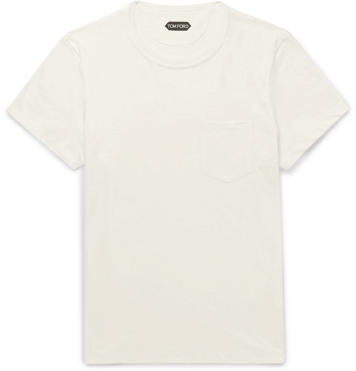 Photo: TOM FORD - Cotton-Jersey T-Shirt - Men - White