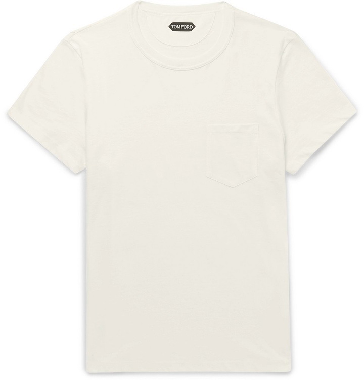 Photo: TOM FORD - Cotton-Jersey T-Shirt - Men - White